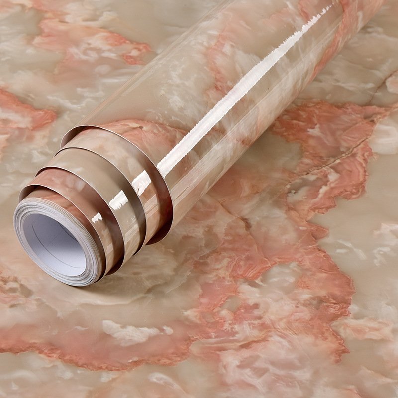 3d asian adhesive peel and stick textured marble kitchen wallpaper waterproof stone design roll custom