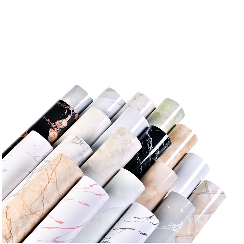 3d asian adhesive peel and stick textured marble kitchen wallpaper waterproof stone design roll custom