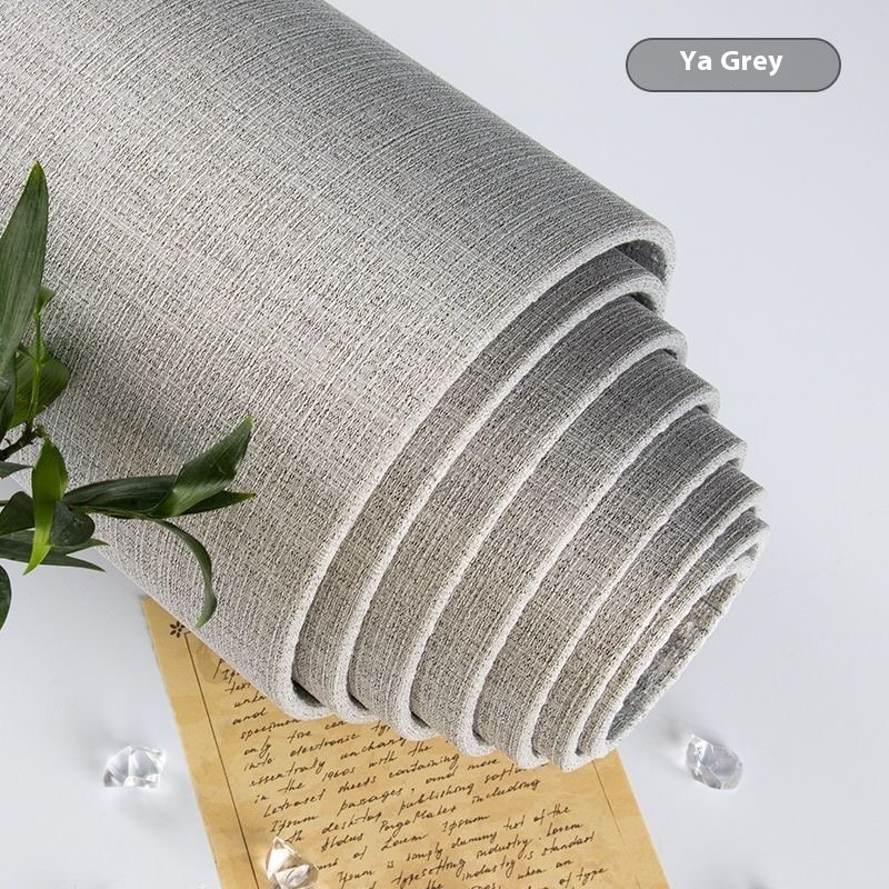 Modern Linen Textured Fabric 3D Wallpaper Rolls Manufacturer's Self-Adhesive Peel Stick Style Easy Removable for Home Decoration