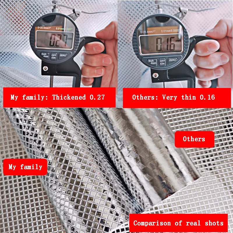 Oil-proof wall stickers kitchen backsplash Peel and paste self-adhesive pvc wallpaper rolls thickened silver aluminum foil