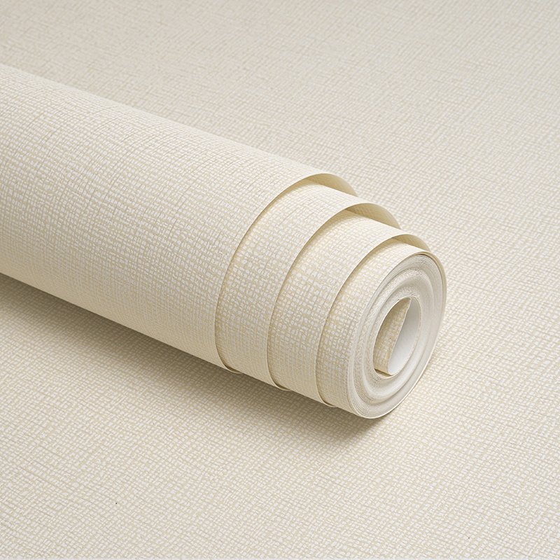 Simple and solid linen grid wallpaper for bedroom living room study room hotel background wall personalized wallpaper