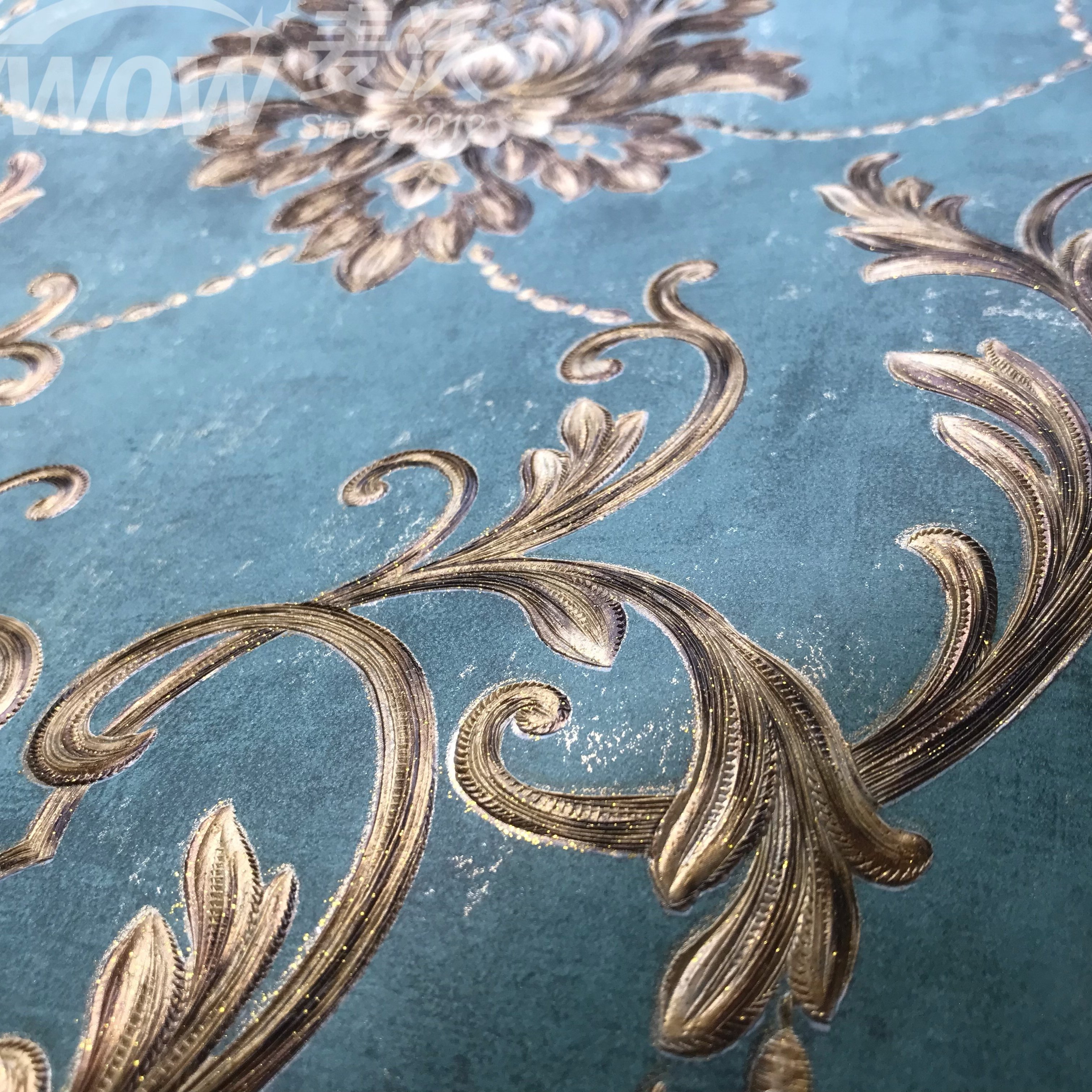 MyWow High Quality 0.53m Ahlstrom Embossed 130gsm Floral Natural Leave Nonwoven Wallpaper For Home Decor