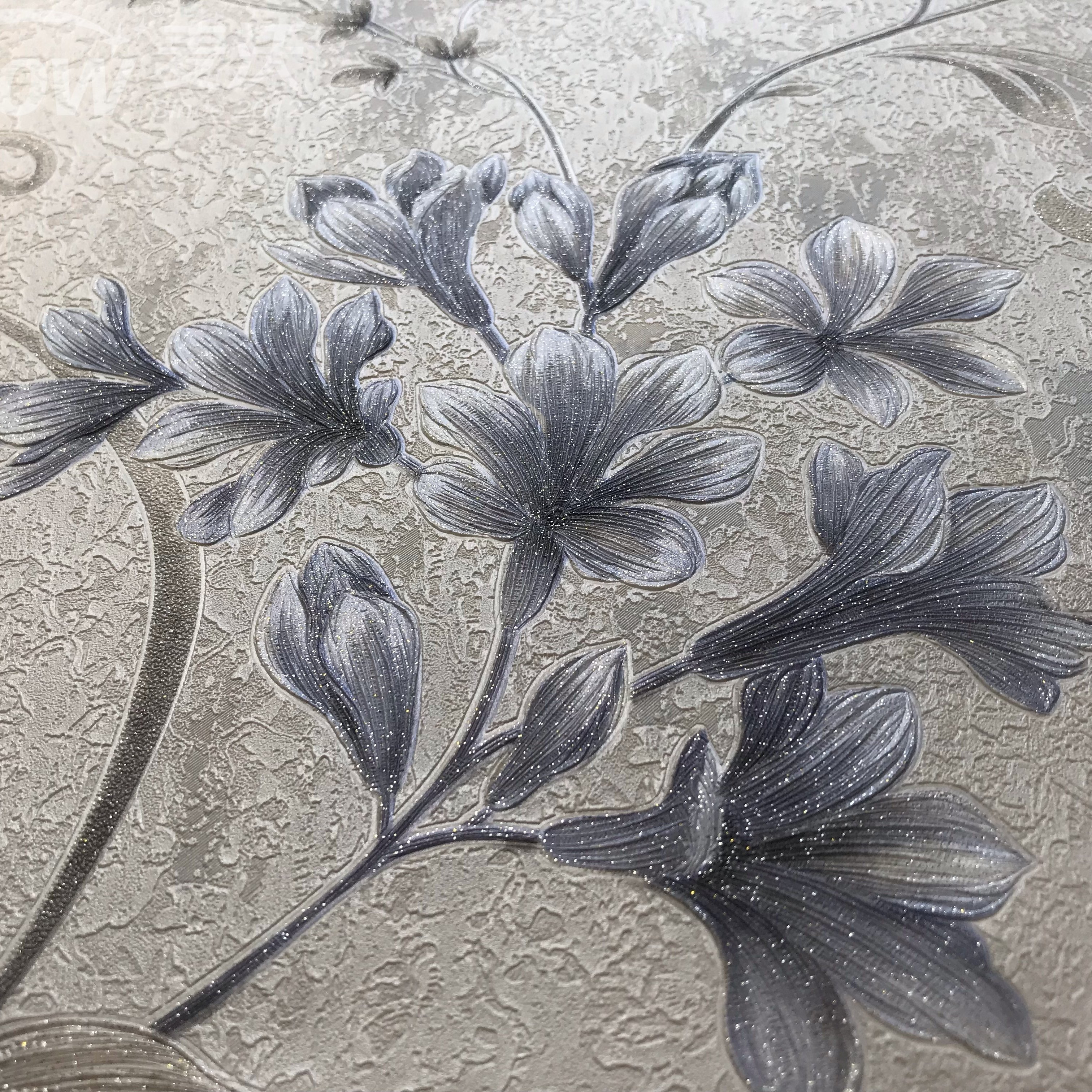 MyWow High Quality 0.53m Ahlstrom Embossed 130gsm Floral Natural Leave Nonwoven Wallpaper For Home Decor