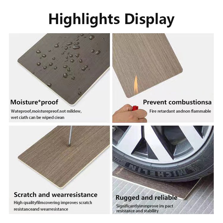 Wood Wall Paneling Interior Decor Wall Panel Wpc Waterproof Modern Waterproof Wallpaper Waterproof Wall Sticker Roll