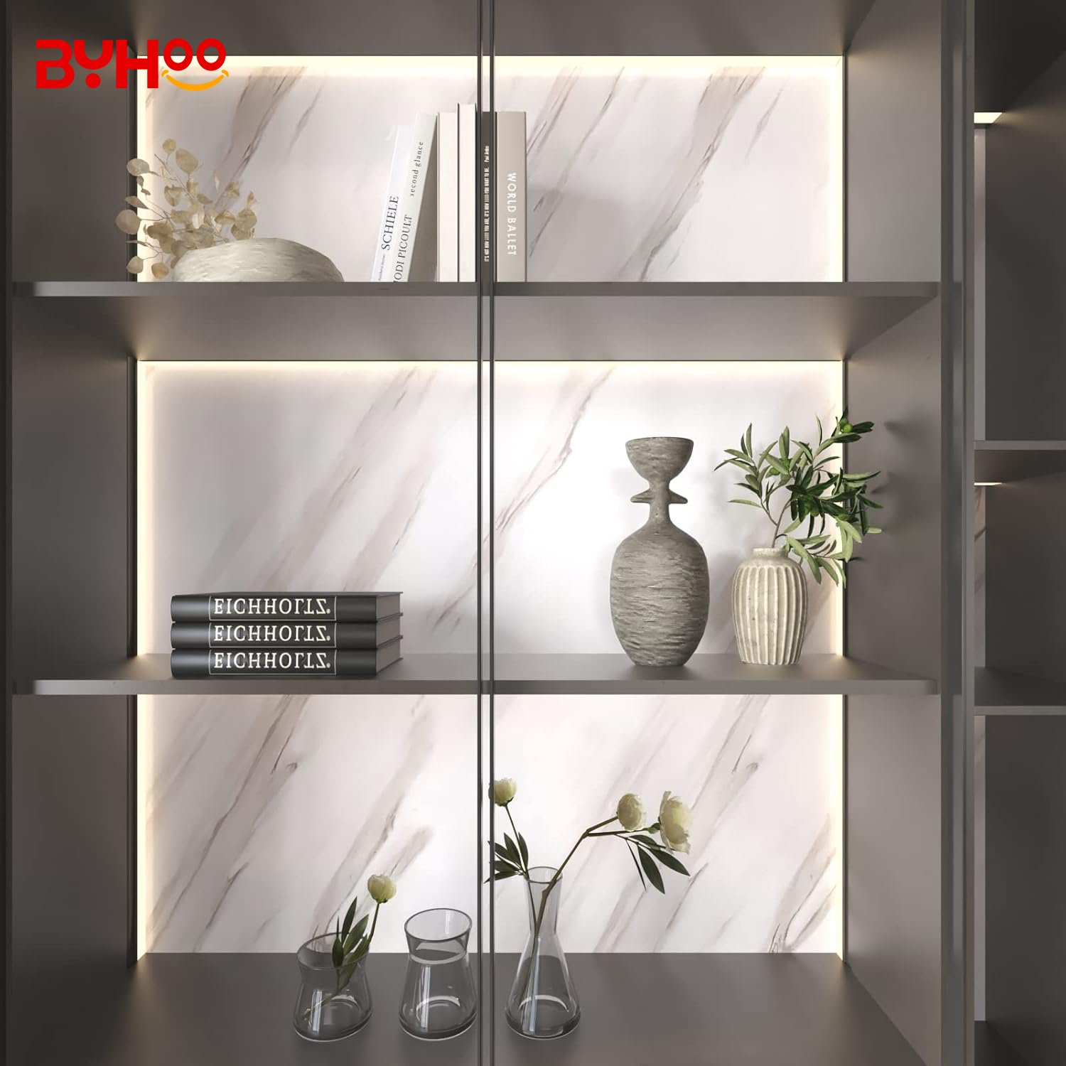 2024 latest design Black and White Peel and Stick Waterproof Self Adhesive Marble Wallpaper for Bathroom Countertops