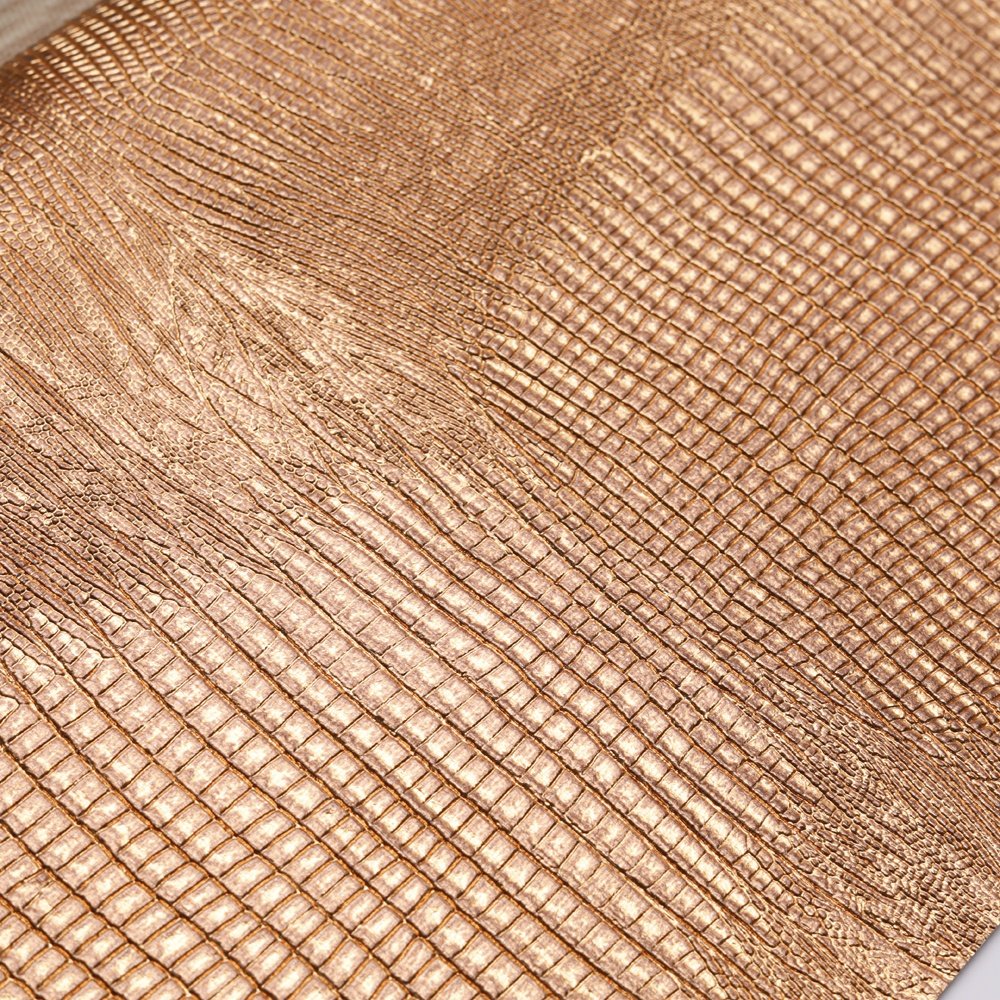 New Innovation High end luxury style Crocodile skin pattern Rose Red Gold Glossy texture wallpaper for Luxury clothing Store