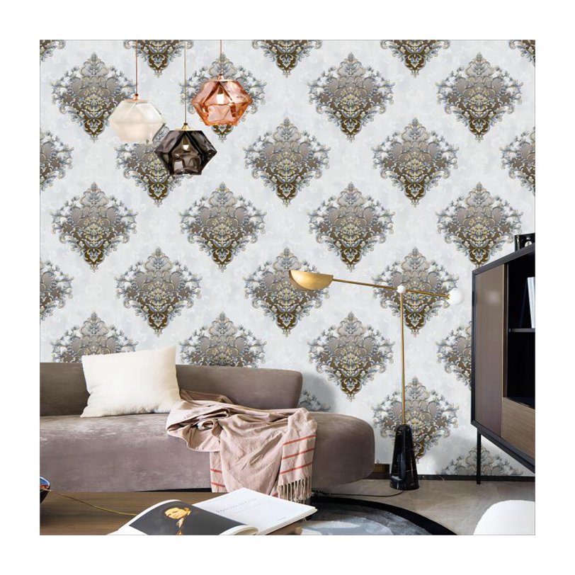 made in china new designs 106 wallpaper home decor 3d damask flower 1.06 wallpapers