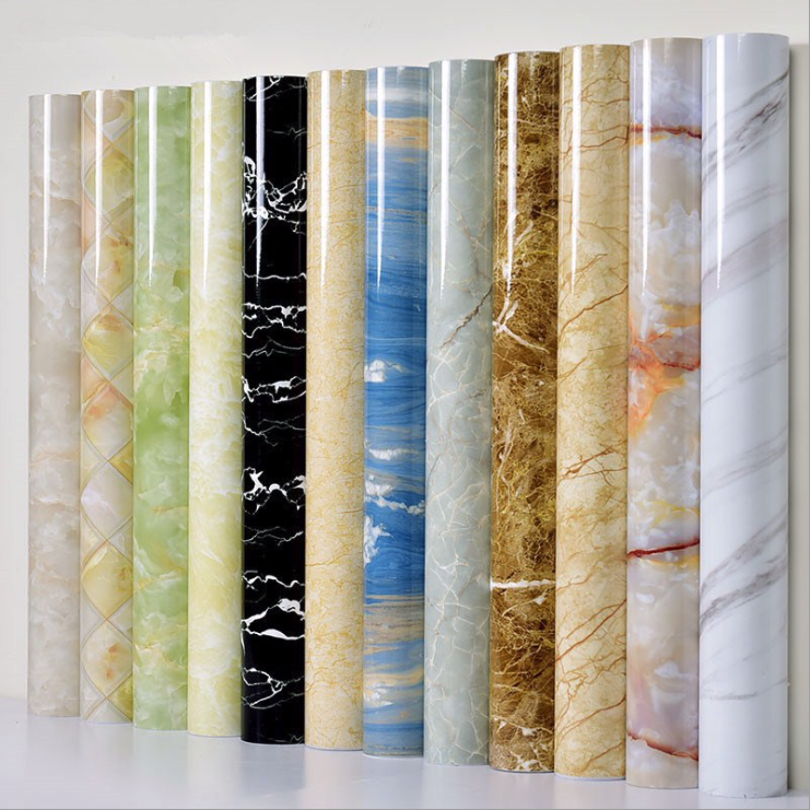 Wholesale waterproof self adhesive PVC marble wallpaper sticker for wall/table/counter decor