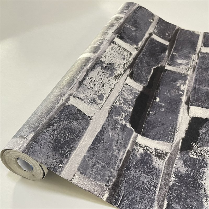 Sticker Wallpaper Brick 3D Space Mural Vinyl Wallpaper for Walls Gray Wallpaper Auto Colant Murale