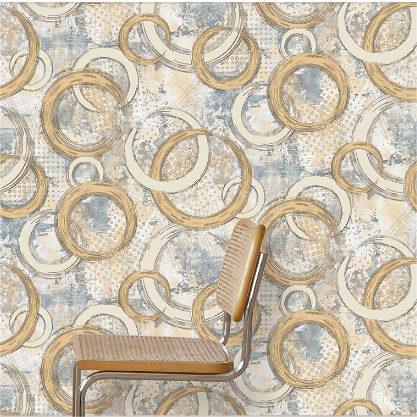 Traditional style geometric pattern high quality 3D mural pvc vinyl wallpaper rolls ceiling stickers