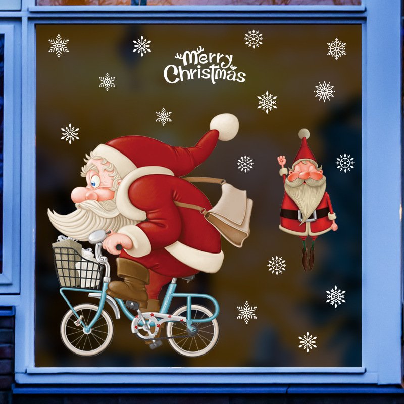 christmas electrostatic wall stickers wallpapers best seller window stickers merry christmas festive decorations Promotional