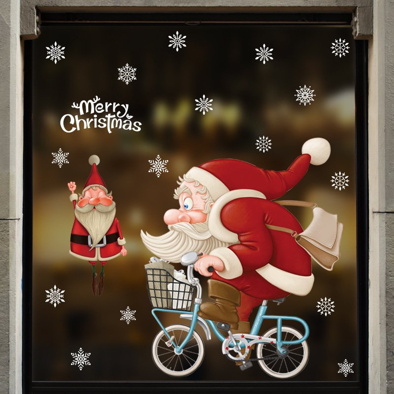 christmas electrostatic wall stickers wallpapers best seller window stickers merry christmas festive decorations Promotional