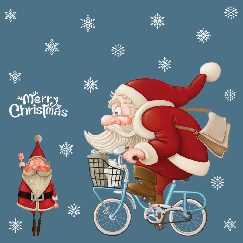 christmas electrostatic wall stickers wallpapers best seller window stickers merry christmas festive decorations Promotional