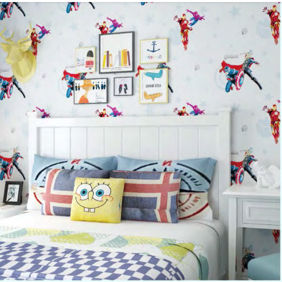 factory hot wallpaper selling 3d design wallpaper Mickey Mouse cartoon wallpaper