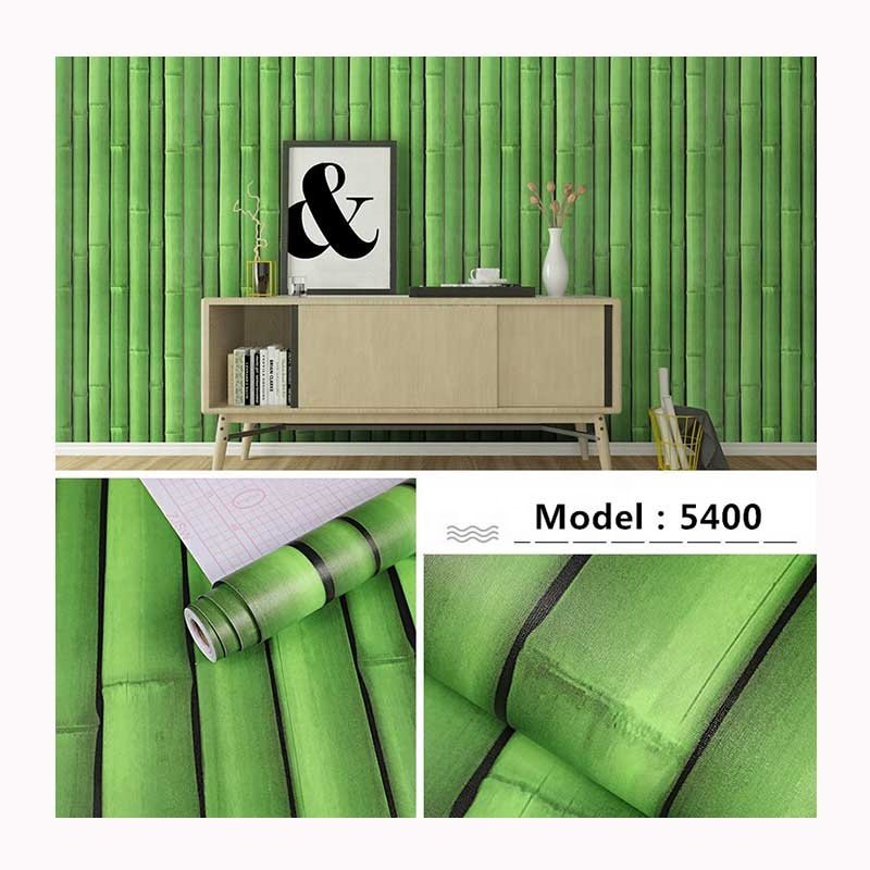 0.45*10m High Quality Peel and Stick Green Leaf Adhesive Wallpaper Sticker Home Decoration