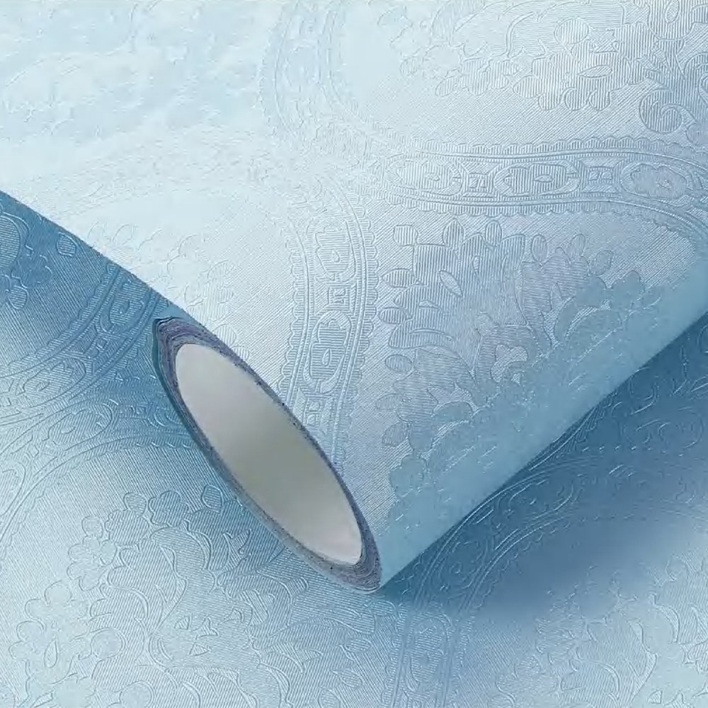 Wall Decoration PVC Rolls of Adhesive Wallpaper Rolls Green Color For Bedroom