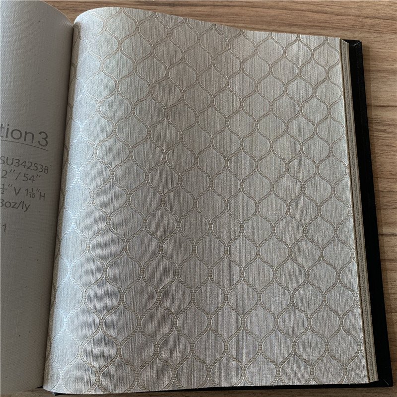 Luxury 54 inch fabric backed vinyl wall paper commercial hotel wallpaper