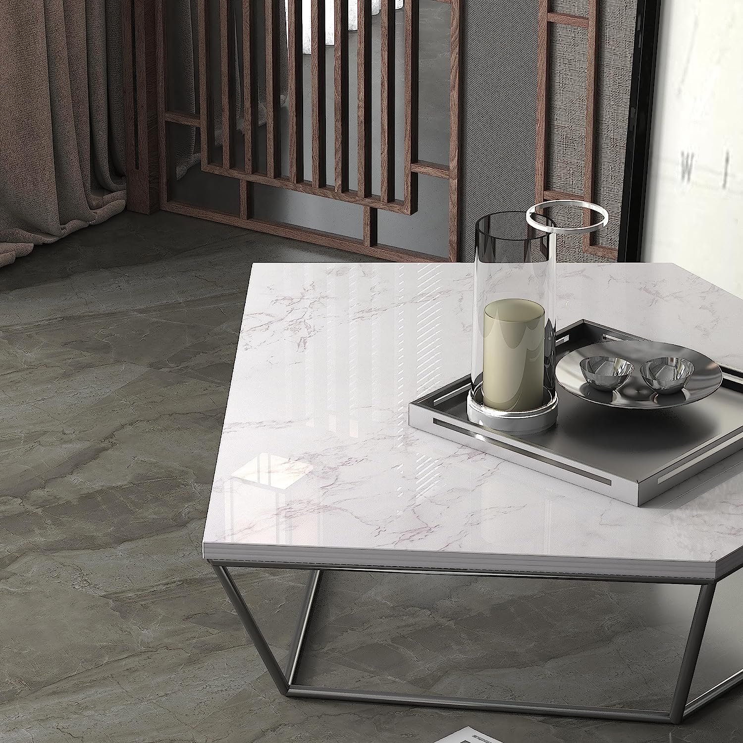 Glossy DIY Vinyl Marble Wallpaper Peel and Stick Wallpaper Self Adhesive Removable Waterproof for Kitchen Decor