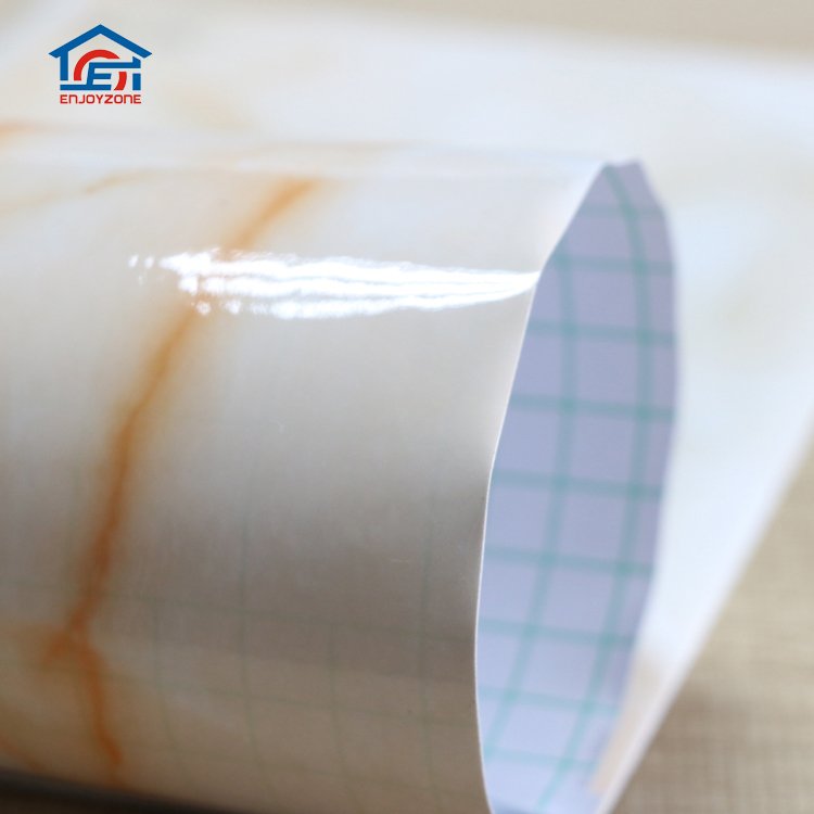 Marble Texture Vinyl Foil Wallpaper Roll Sound Proof Sticker