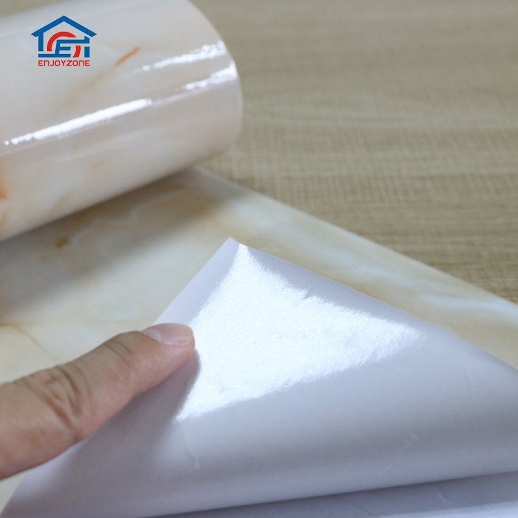 Marble Texture Vinyl Foil Wallpaper Roll Sound Proof Sticker
