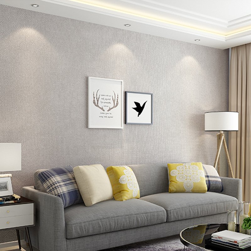 wallpaper rolls 3d non-woven fabrics streak particles Plain modern luxury natural other wall panels wholesaler home decor