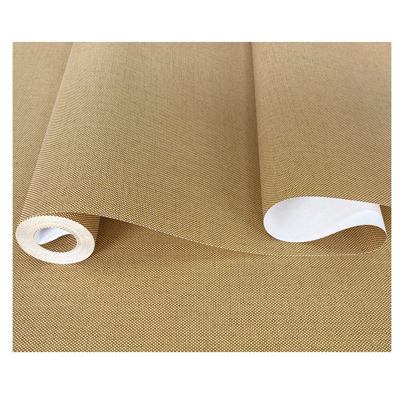 Classic solid color linen wallpaper beige non woven wallpaper