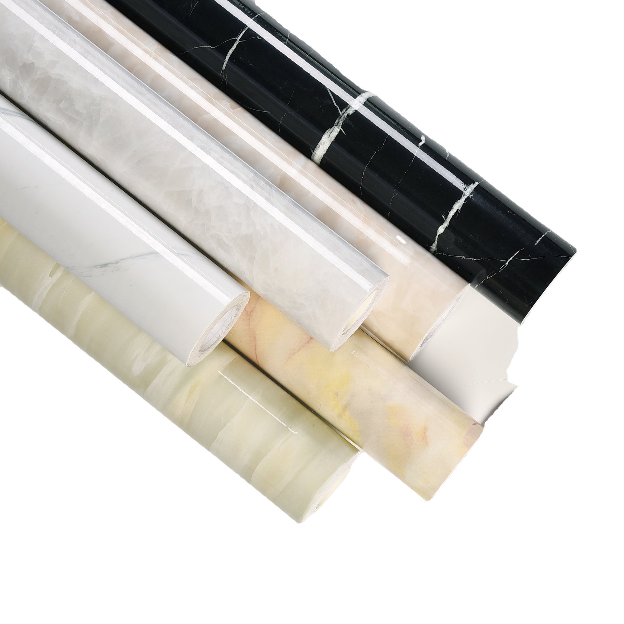 PVC marble Peel and stick wallpaper 3d sticker for bathroom Kitchen wall oil proof waterproof decoration