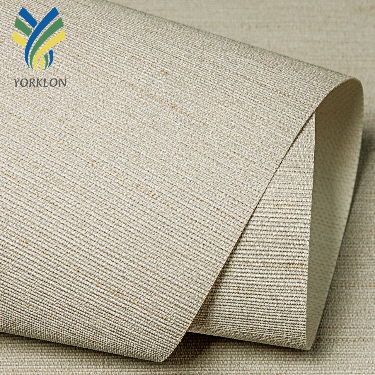 FLAME - Luxury Waterproof Grey PVC Woven Natural Hotel Home Decoration Vinyl Wallcovering Textured Wallpaper Rolls