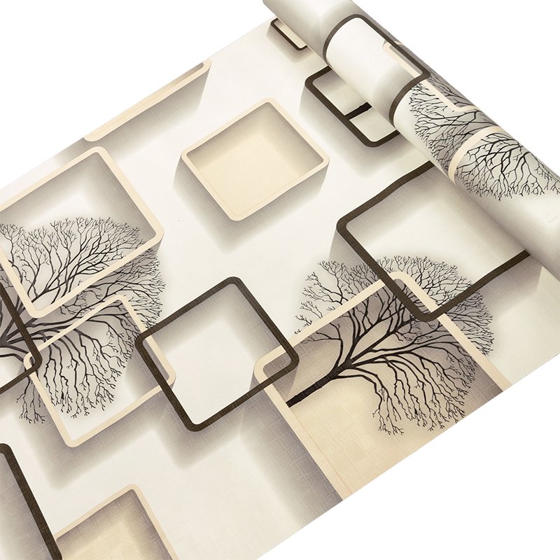 Self adhesive hotel decoration pvc art 5d wallpaper