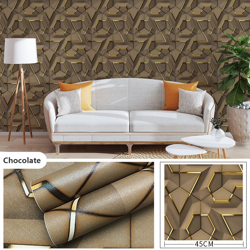 High quality wholesale gold leaf wallpaper, Shiny Golden metallic wallpaper