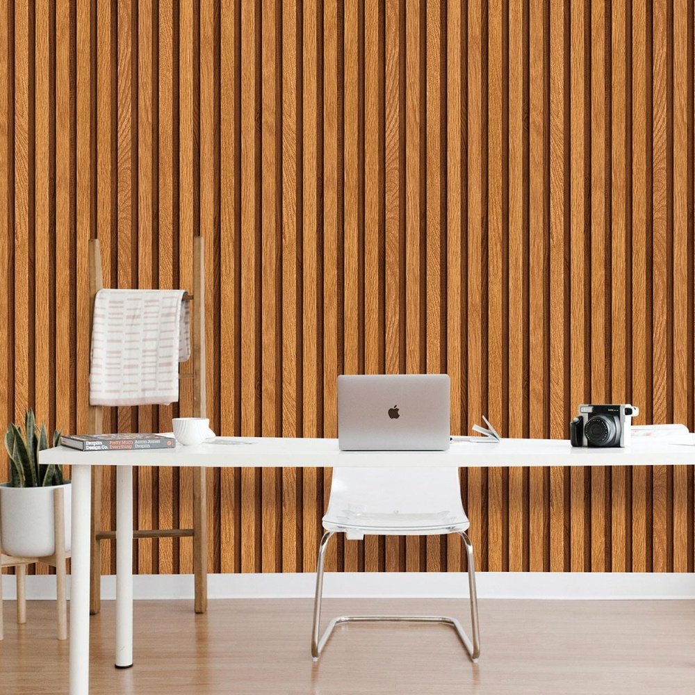 Many kinds of 3D hot selling Wood stripe waterproof art interior decoration adhesive luxury and elegant plain wallpaper