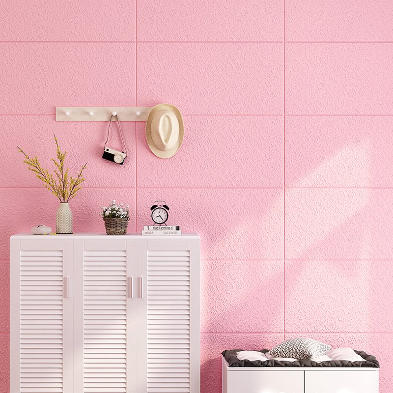 Thick Diatom Mud Texture Modern 3D PVC Self-Adhesive Wallpaper Peel and Stick Waterproof Wall Panel for Home Decor Gym Hotel