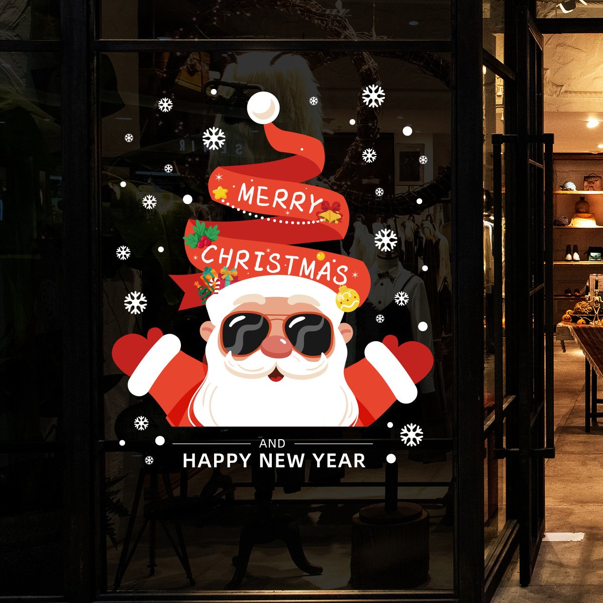 christmas electrostatic wall stickers wallpapers best seller window stickers merry christmas festive decorations Promotional