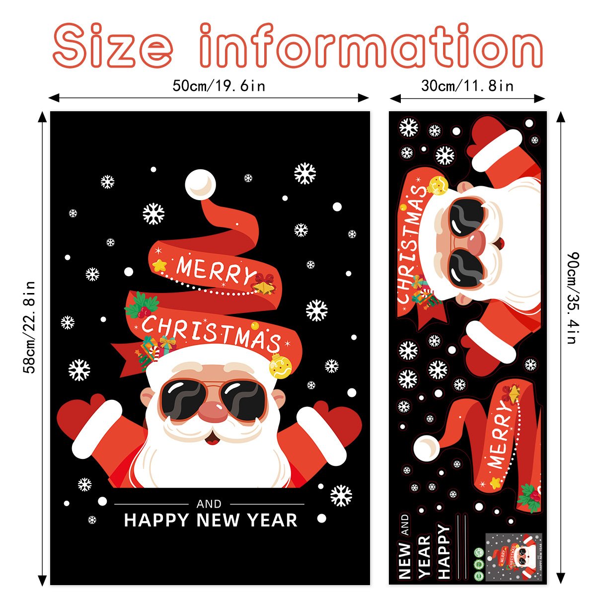 christmas electrostatic wall stickers wallpapers best seller window stickers merry christmas festive decorations Promotional