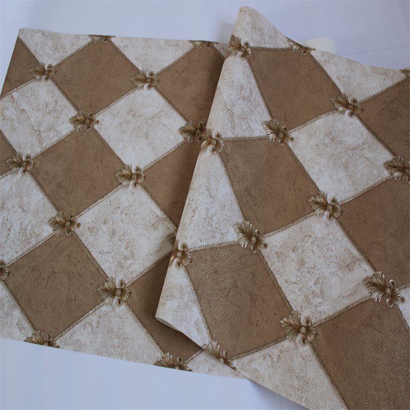Geometric Wallpaper Modern 3D Wallpaper Home Decoration Wooden Color Warm Wallpaper