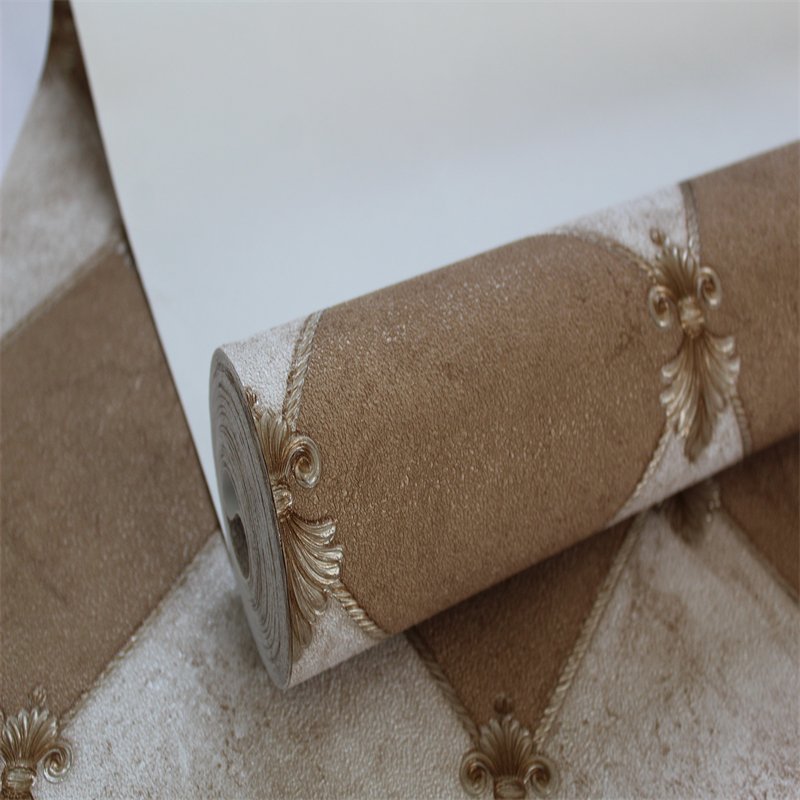Geometric Wallpaper Modern 3D Wallpaper Home Decoration Wooden Color Warm Wallpaper
