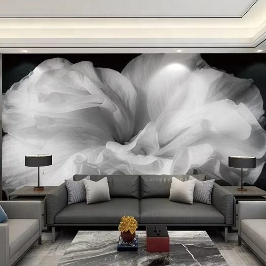 Digital Printing Flowers Bedroom Wall Decoration 3D Floral Living room Wallpaper