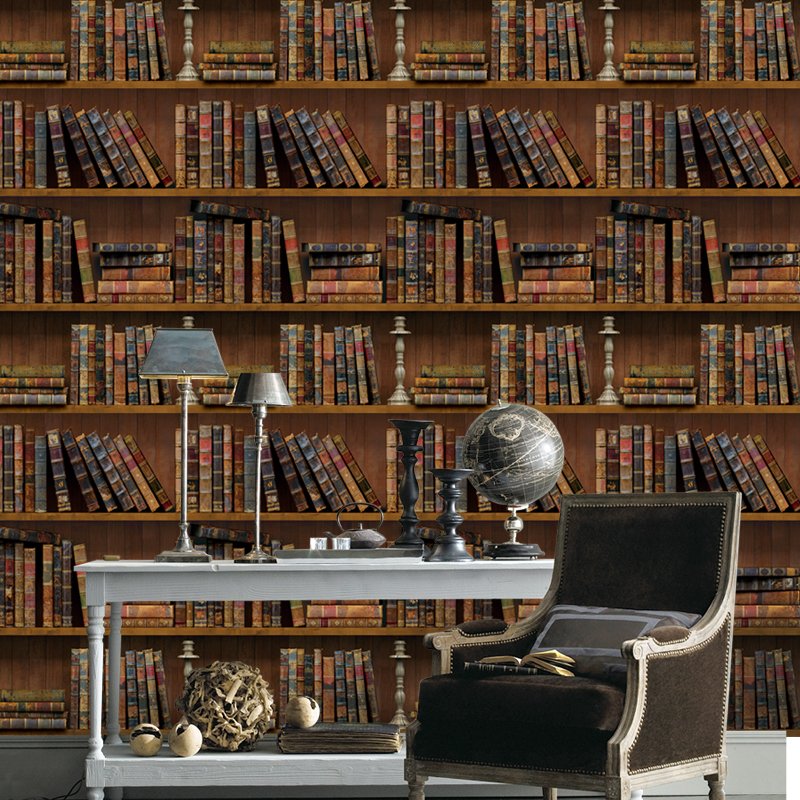 YIYAO Saudi Arabia three D wallpaper bookshelf wall paper photo