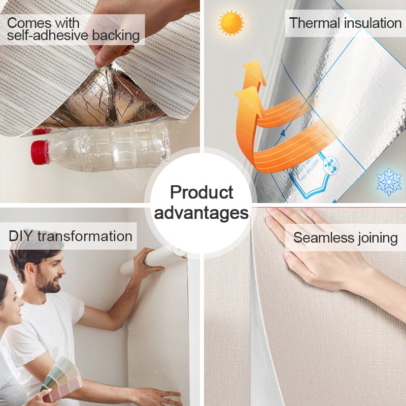 TIANAN SR Self-adhesive 3D Foam IXPE Peel and Stick Decorative Antibacterial ECO Wallcovring Material Wallpaper Rolls Wall paper