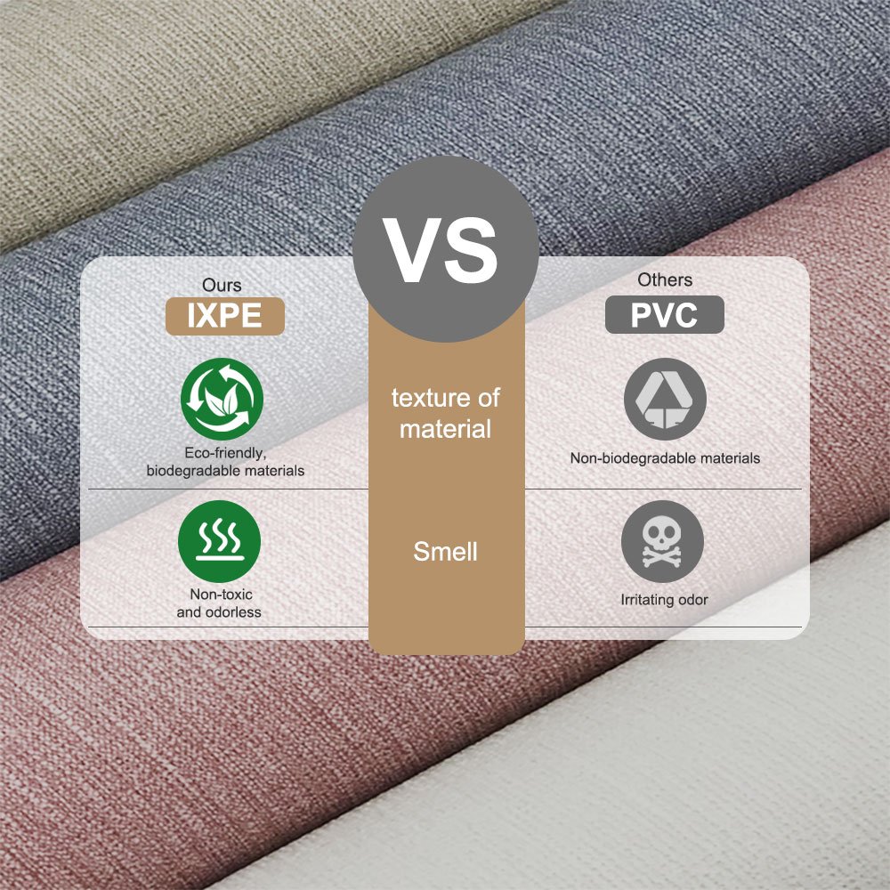 TIANAN SR Self-adhesive 3D Foam IXPE Peel and Stick Decorative Antibacterial ECO Wallcovring Material Wallpaper Rolls Wall paper