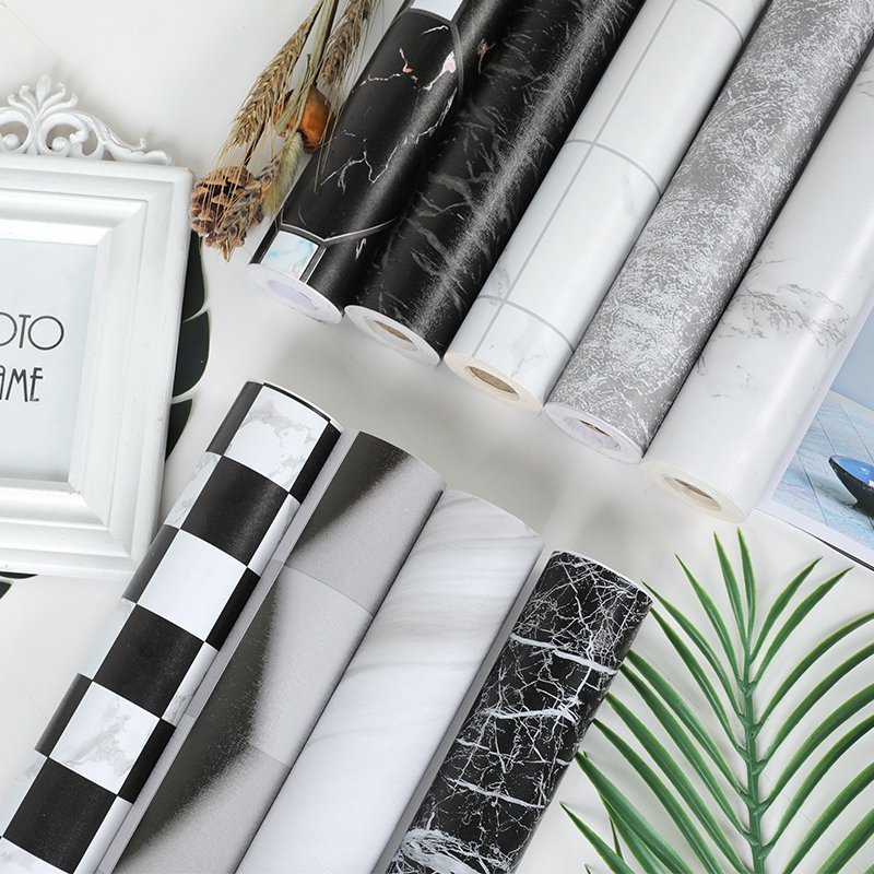 FuDi Print Self-Adhesive Wallpaper Kitchen Waterproof Marble Sheet Wallpaper