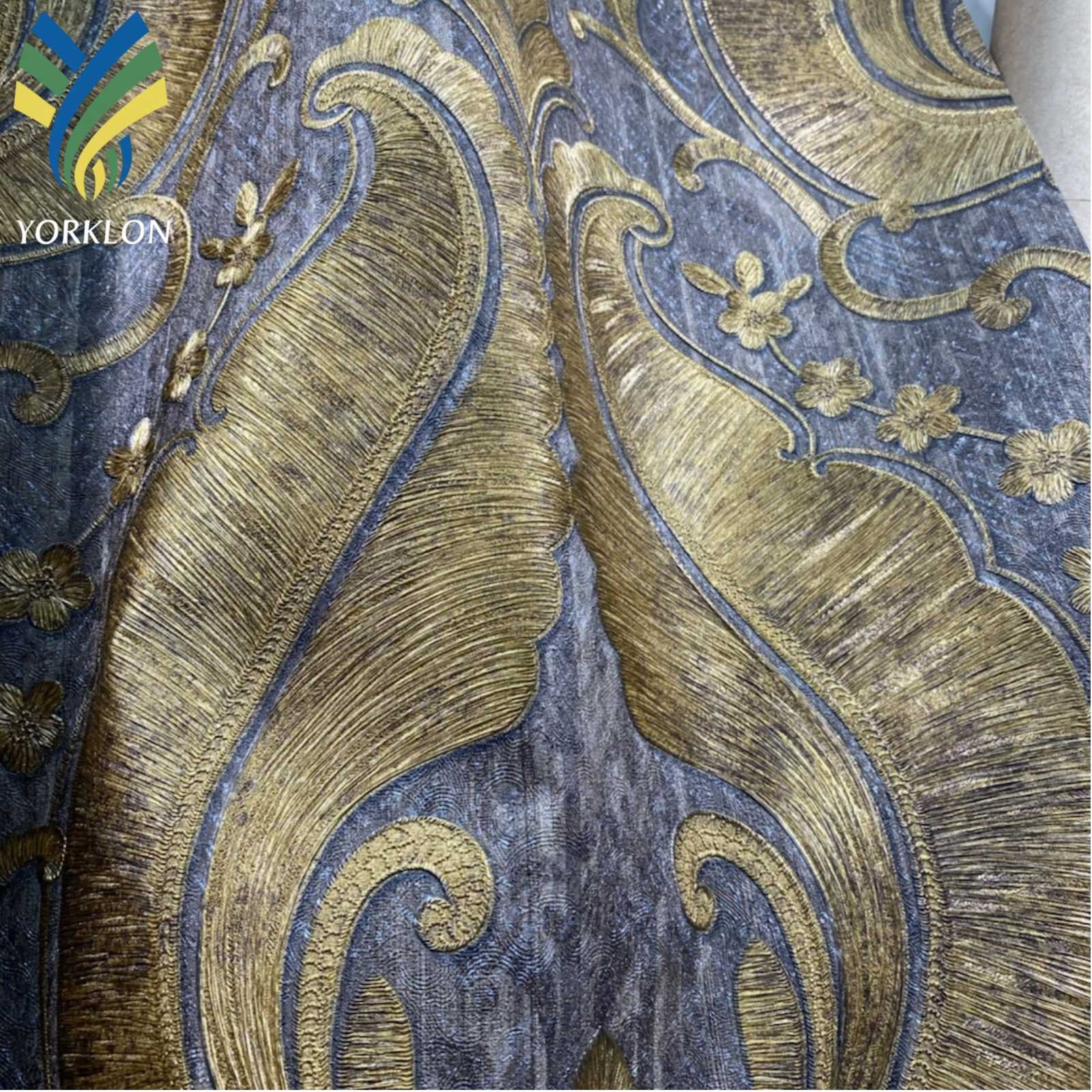YT-VZ 7266 European Living Room Bedroom Home decoration Vinyl Gold Damask House Wallpaper