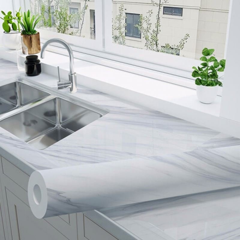 PVC Self Adhesive Wallpaper Kitchen Bedroom Living Room Vinyl Waterproof Wall Paper Stickers