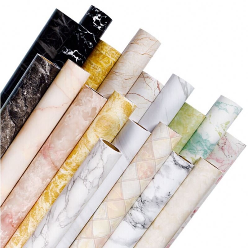 PVC Self Adhesive Wallpaper Kitchen Bedroom Living Room Vinyl Waterproof Wall Paper Stickers