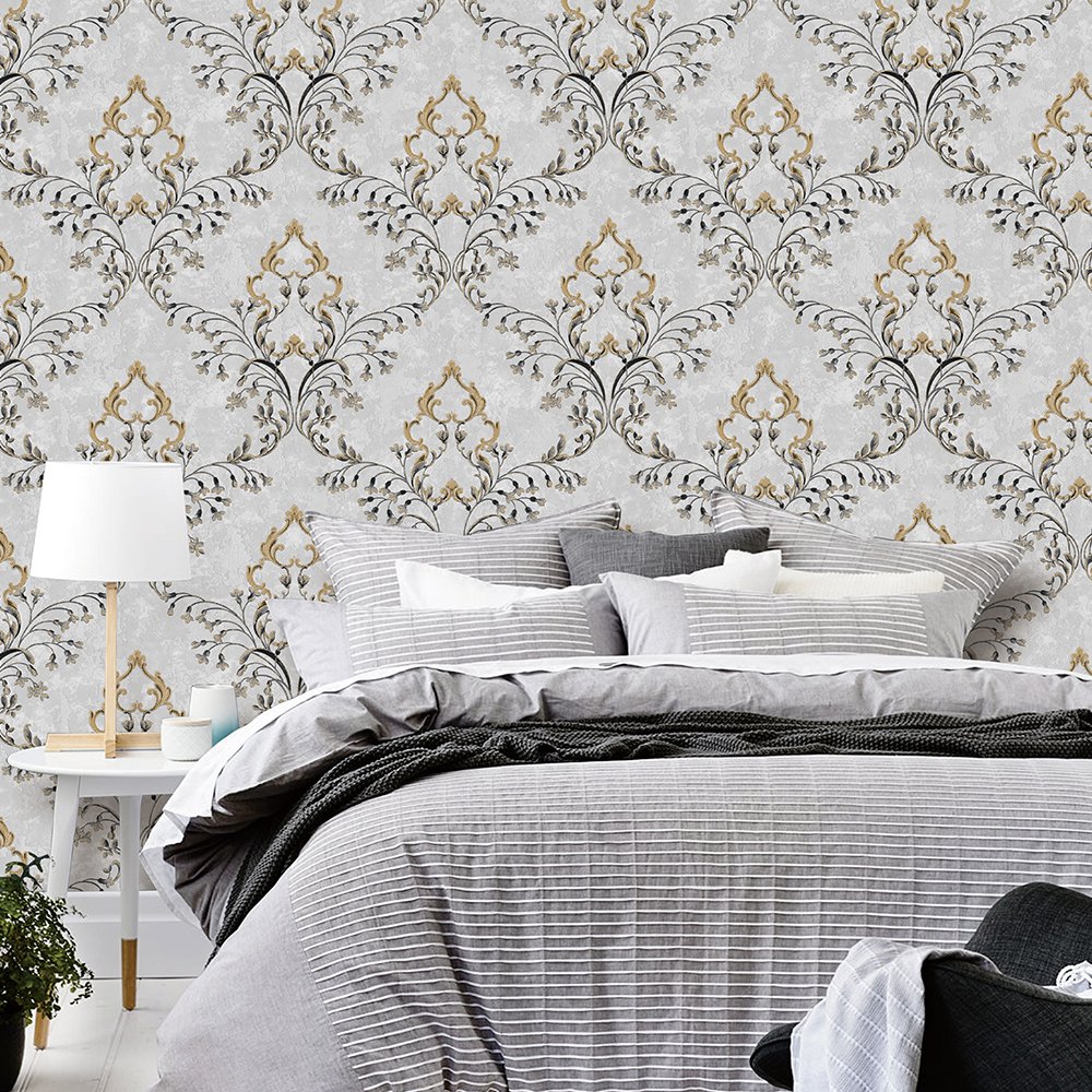 Wallpaper Decor, Designs Wallpaper Factory Supplier Luxury Living Room 1.06*15.6m Summer Modern Floral PVC Material PA11706