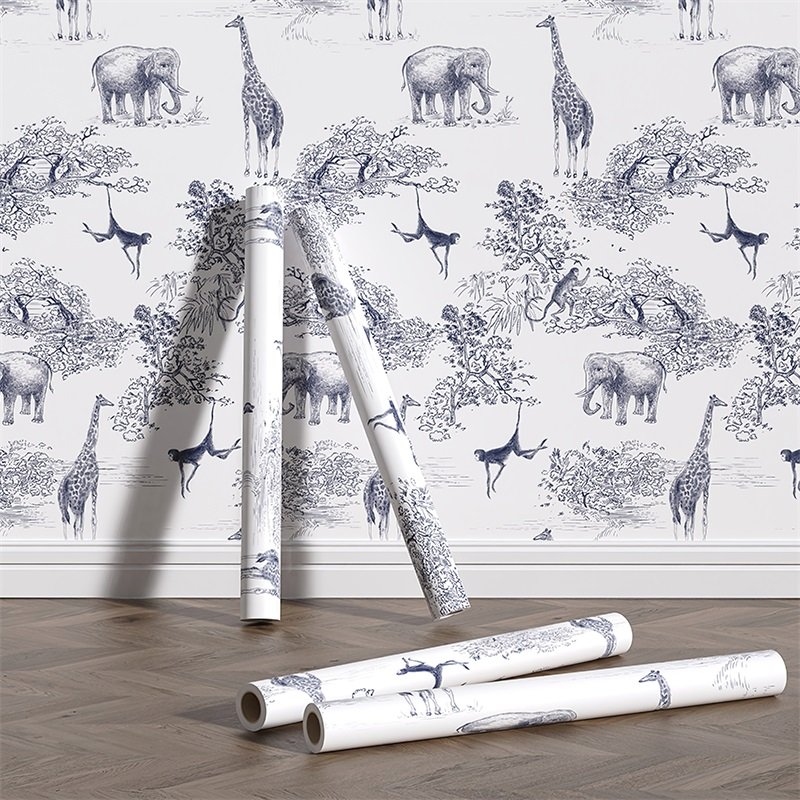 1 Roll Self-adhesive Wallpaper Animal Print Wallpaper Home Decor Wallpaper 3D