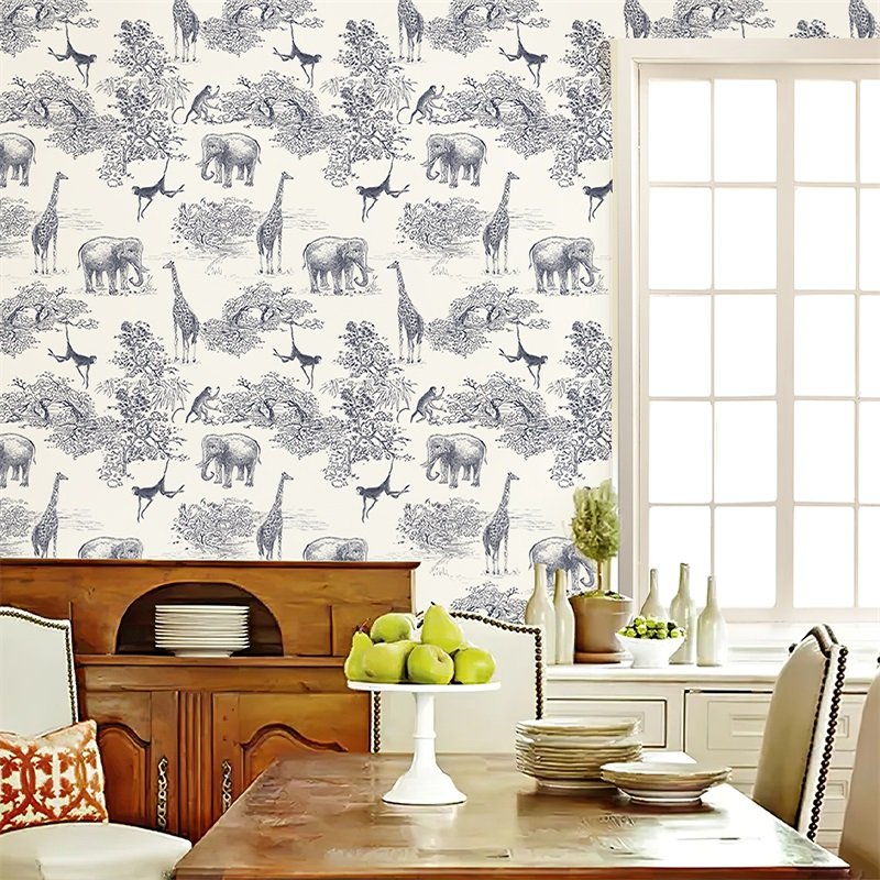1 Roll Self-adhesive Wallpaper Animal Print Wallpaper Home Decor Wallpaper 3D