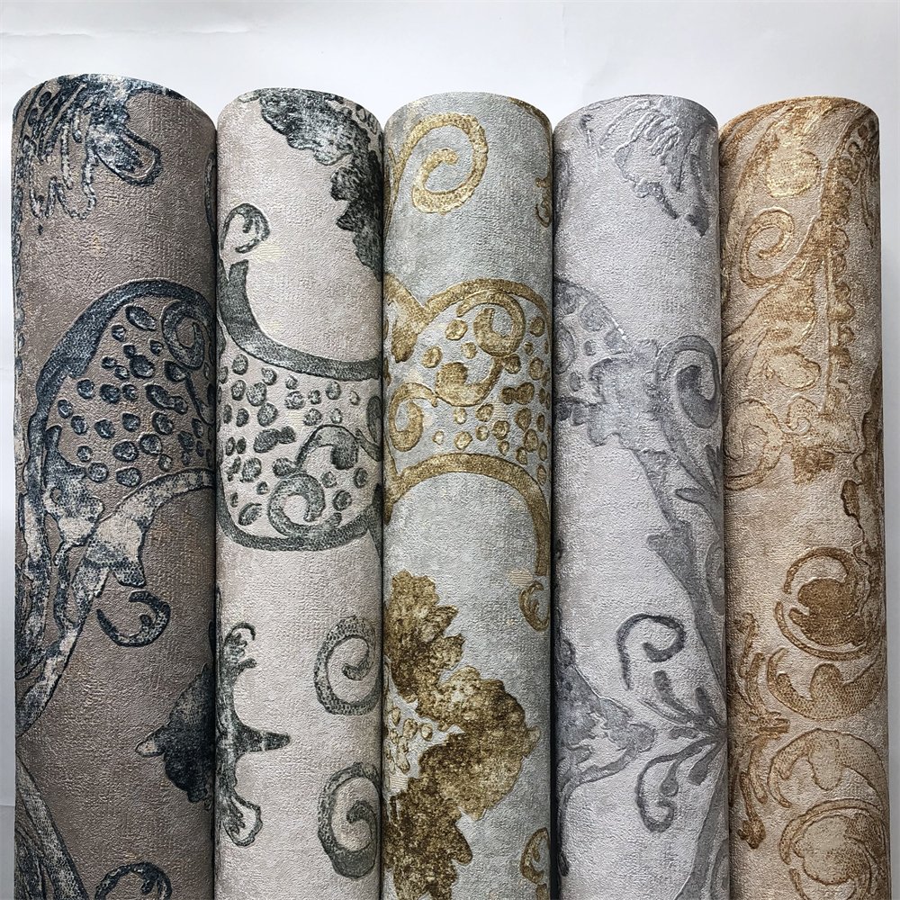 Vinyl Peel And Stick Mural Interior Wall Decoration Fireproof And Waterproof Wallpaper Rolls
