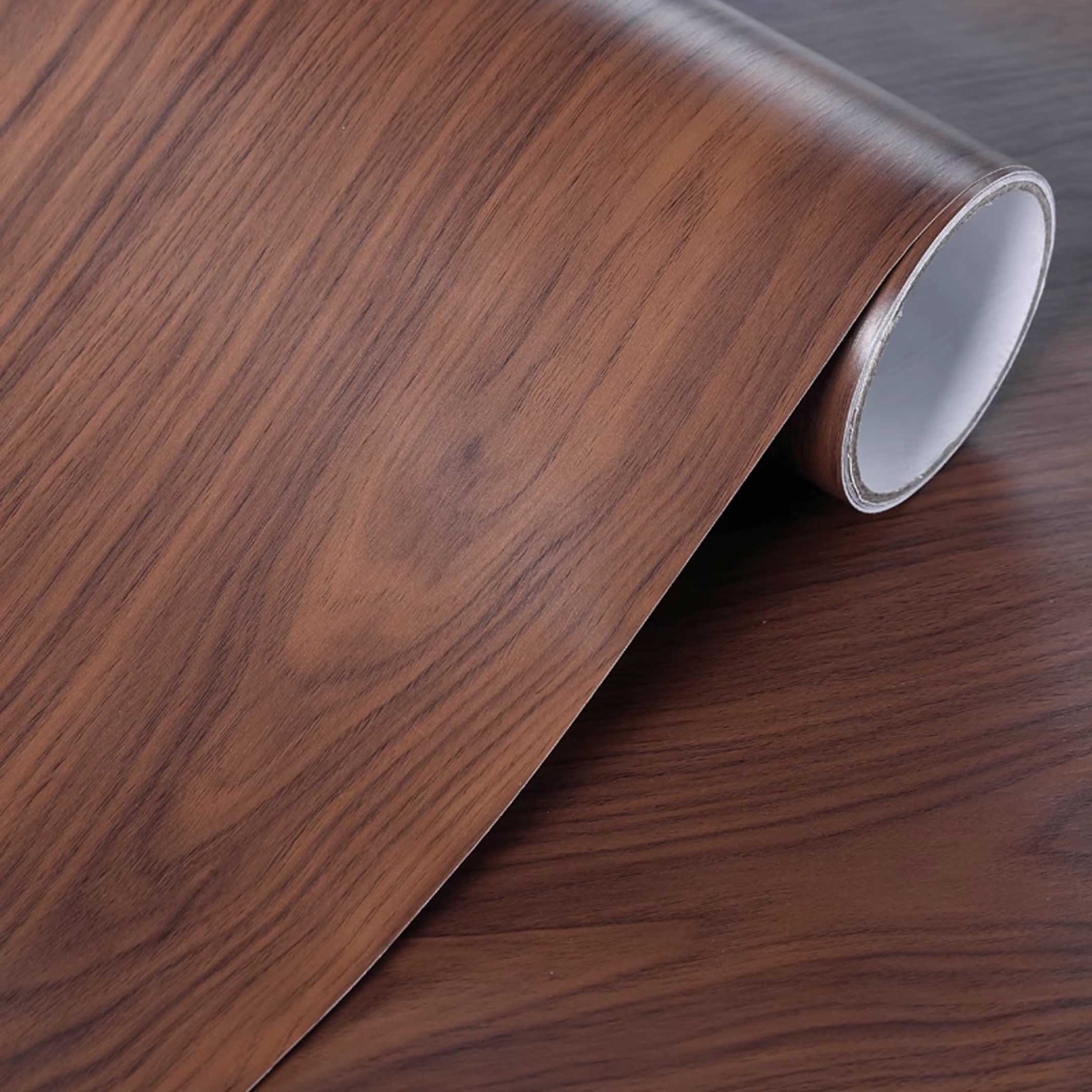 Wallpaper For Home Roll wood self adhesive film for top kitchen cover door wooden sticker