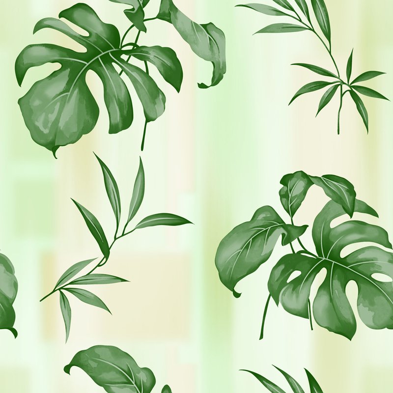 Plant Floral green wallpaper non woven wallpaper Rustic